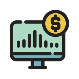 Finance office monitor  Icon