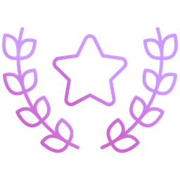 Award star with olive branches  Icon