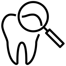 Zahnarztuntersuchung  Symbol