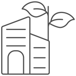Des bâtiments écologiques  Icône