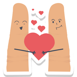 Cara En El Dedo Dibujo De Amor Con Los Dedos Dedos Juntos Icono