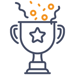 Trophy and confetti  Icon