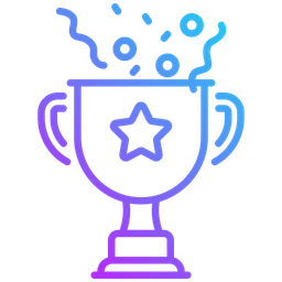 Trophy and confetti  Icon